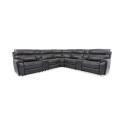  Hutchenson 7-Pc. Leather Sectional with 3 Power ReclinersPower Headrests and 2 Consoles 