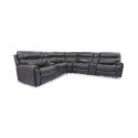  Hutchenson 7-Pc. Leather Sectional with 3 Power ReclinersPower Headrests and 2 Consoles 