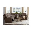  Hutchenson 7-Pc. Leather Sectional with 3 Power ReclinersPower Headrests and 2 Consoles 