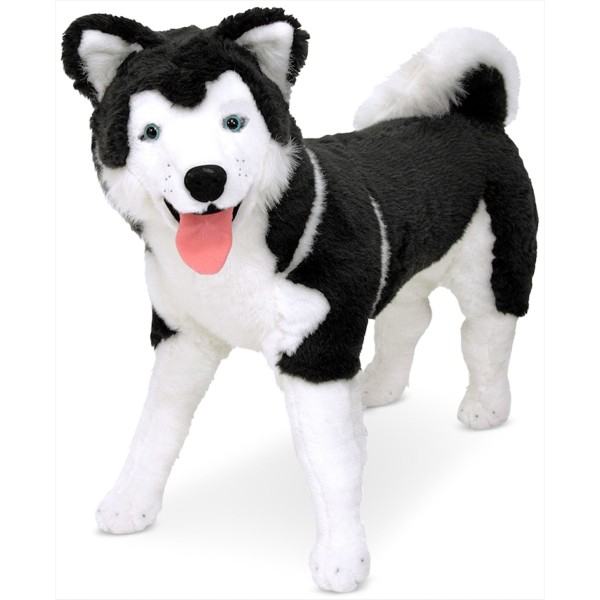 Lifelike Plush Giant Siberian Husky Dog