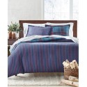 Navy Plaid Flannel Comforter Twin