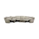 Lenardo 6-Pc. Leather Sectional with 3 Power Recliners and Console