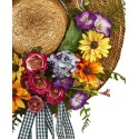 Mixed Flower Hat Wreath