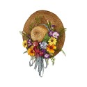 Mixed Flower Hat Wreath