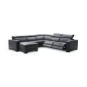 Nevio 5-pc Leather Sectional2 Power Recliners