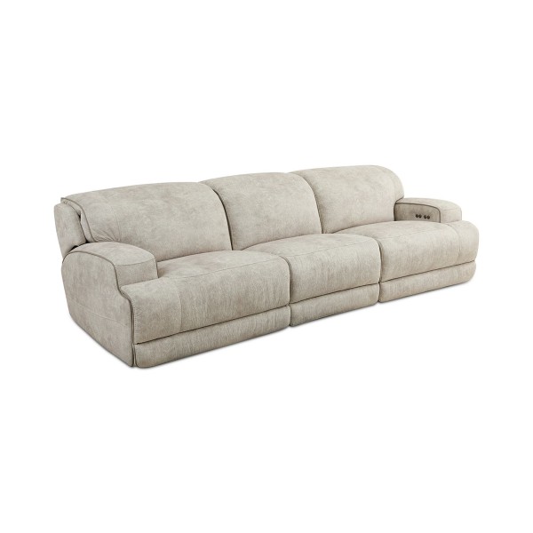 Sebaston 3-Pc. Fabric Sofa with 3 Power Motion Recliners