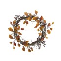 Harvest Leaf, Berries, and Twig Artificial Wreath