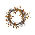 Harvest Leaf, Berries, and Twig Artificial Wreath