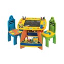 Grow'n Up Wooden Desk and Chairs Set - Dry Erase Tabletop