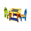 Grow'n Up Wooden Desk and Chairs Set - Dry Erase Tabletop