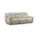 Lenardo 3-Pc. Leather Sofa with 3 Power Motion Recliners