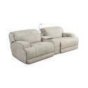 Sebaston 3-Pc. Fabric Sofa with 2 Power Motion Recliners and 1 USB Console