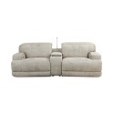 Sebaston 3-Pc. Fabric Sofa with 2 Power Motion Recliners and 1 USB Console