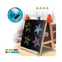 3-in-1 Tabletop Dry Erase Chalkboard Painting Easel Frame