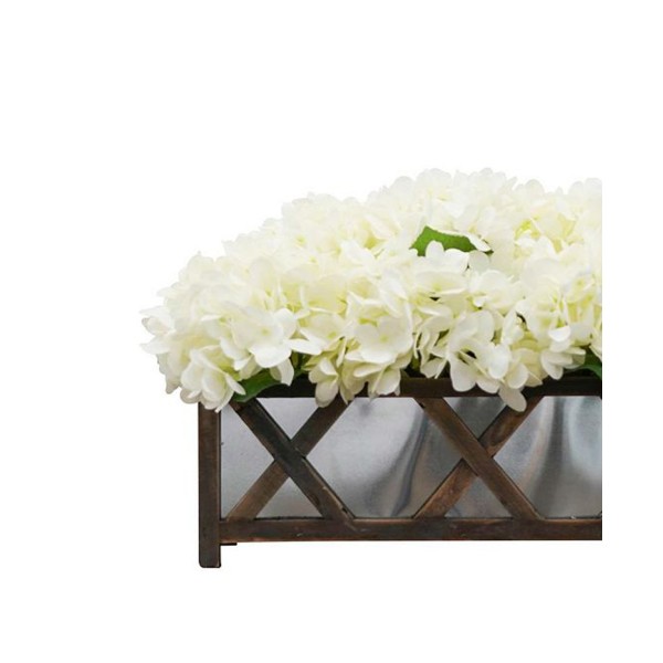 Artificial Hydrangea Ledge in Tin 11.5