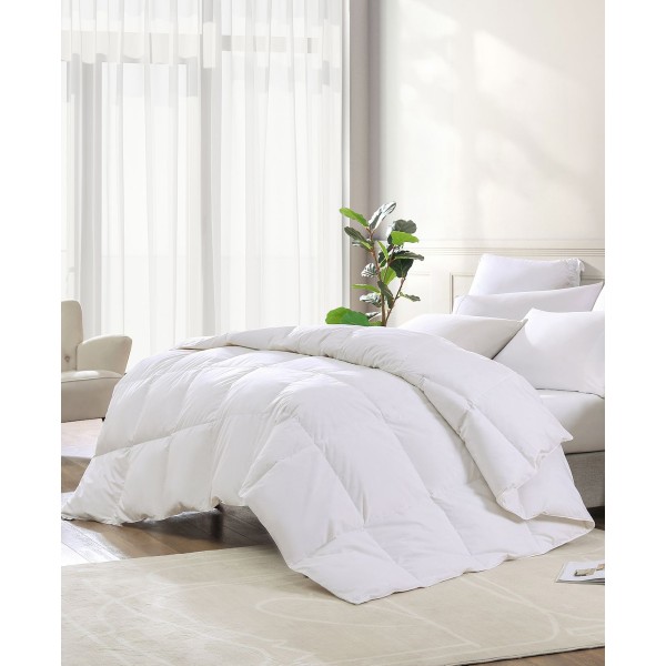 All Season Warmth White Goose Feather and Down Fiber Comforter Twin