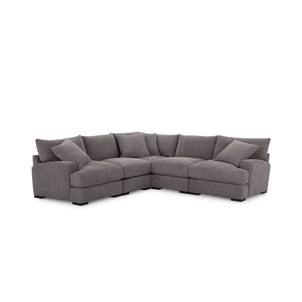 Rhyder 5-Pc. Fabric Sectional Sofa with Armless Chair