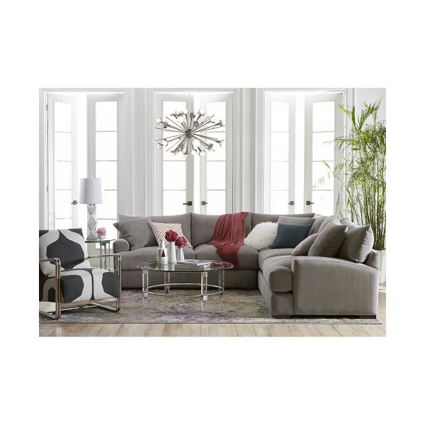 Rhyder 5-Pc. Fabric Sectional Sofa with Armless Chair