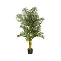 5' Double Stalk Gold-Tone Cane Artificial Palm Tree