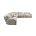 Sebaston 7-Pc. Fabric Sectional with 3 Power Motion Recliners and 2 USB Consoles