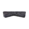  Hutchenson 6-Pc. Leather Sectional with 2 Power ReclinersPower Headrests and Console 