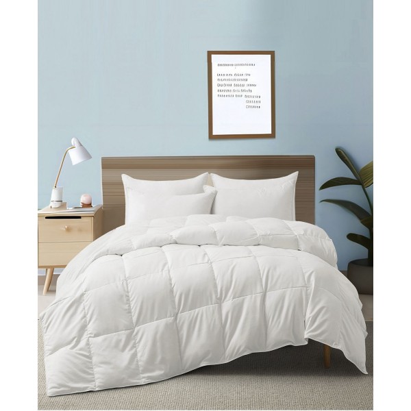 All Season 360 Thread Count Extra Soft Goose Down and Feather Fiber Comforter Twin