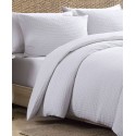 Basketweave Solid Cotton and Polyster fill 4 Piece Comforter Set