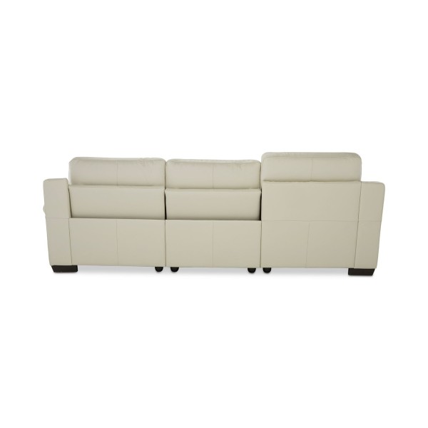 II 3-Pc. Leather Chaise Sectional Sofa With 2 Power ReclinersPower Headrests And USB Power Outlet