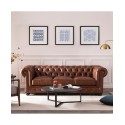 Alexandon Leather Chesterfield Tufted Sofa with Arm