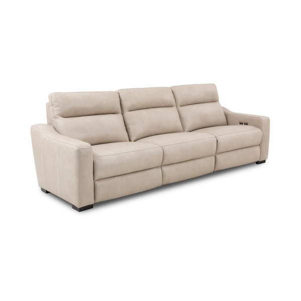 Gabrine 3-Pc. Leather Sofa with 3 Power Recliners