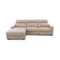 Gabrine 3-Pc. Leather Sectional with 2 Power Headrests & Chaise