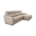 Gabrine 3-Pc. Leather Sectional with 2 Power Headrests & Chaise