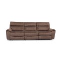 Hutchenson 3-Pc. Fabric Sectional with 3 Power Recliners and Power Headrests