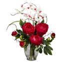 Peony & Orchid Artificial Flower Arrangement