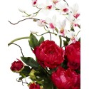 Peony & Orchid Artificial Flower Arrangement