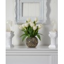 Tulip Artificial Arrangement in Decorative Vase