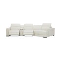 Jenneth 4Pc Leather Cuddler Sectional with 2 Power Recliners