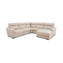 Gabrine 5-Pc. Leather Sectional with 2 Power Headrests and Chaise