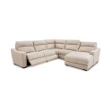 Gabrine 5-Pc. Leather Sectional with 2 Power Headrests and Chaise