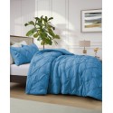 3 Piece Pinch Pleated Down Alternative Comforter Set Twin