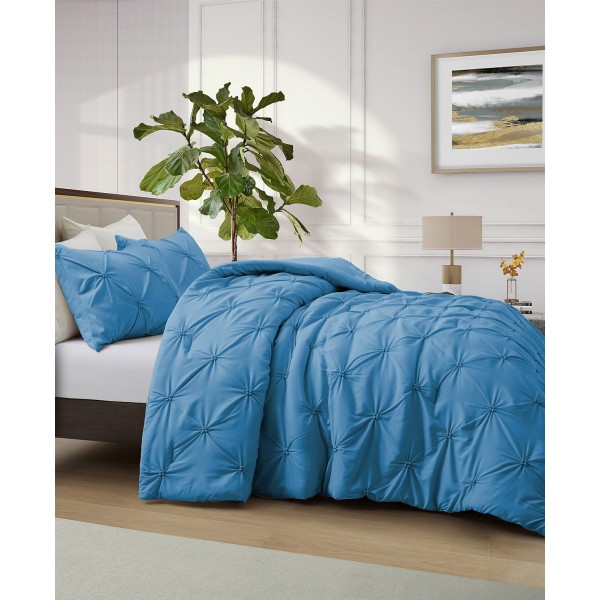 3 Piece Pinch Pleated Down Alternative Comforter Set Twin