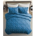 3 Piece Pinch Pleated Down Alternative Comforter Set Twin