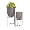 Metal Planter with Removable Stand Set of 2