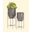 Metal Planter with Removable Stand Set of 2