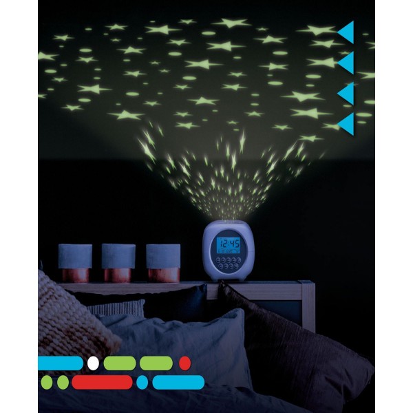 Moon & Stars Projection Alarm Clock & Sound Machine